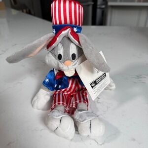 Vintage 1999 Warner Bros Studio Store Bugs Bunny Stars & Stripes  Plush NWT